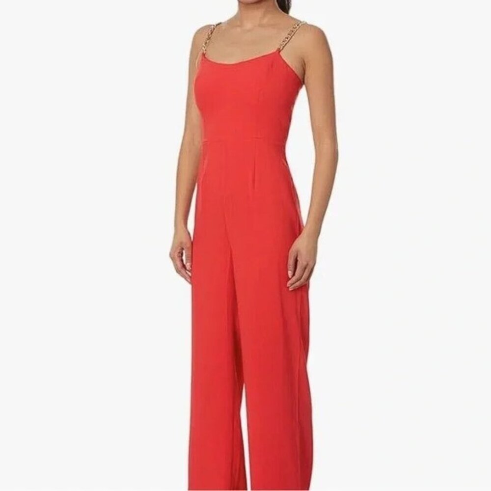 Lilly Pulitzer Zemira Sleeveless Jumpsuit Size 4 Amaryllis Red NWOT
